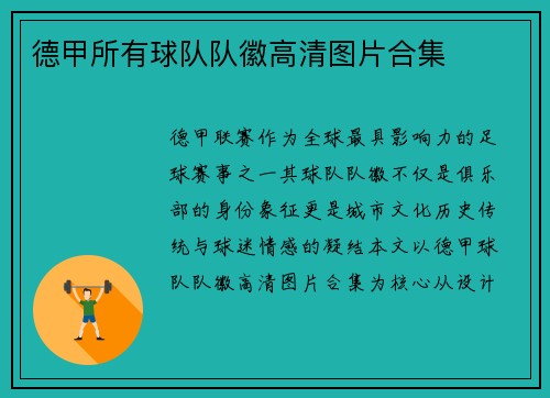 德甲所有球队队徽高清图片合集